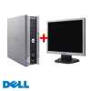 Pachet DELL OptiPlex SX280 USFF, Intel Pentium 4, 2.8GHz, 1GB DDR, 40GB HDD, DVD-ROM + Monitor LCD