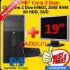 Calculator HP DC7800 Core 2 Duo E4600 2.4Ghz, 2Gb, 80Gb Sata, DVD-ROM + Monitor LCD 19 inch