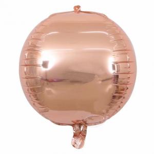 Baloane roz metalizate rotunde 4D