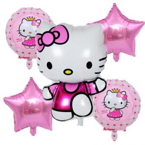 Set baloane Hello Kitty metalizate (5 piese)