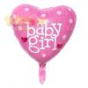 Baloane it&rsquo;s a girl, forma de inima, culoare