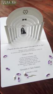 Invitatie de nunta superba Templu 3D