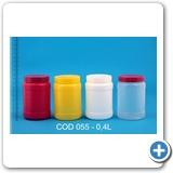 Borcan plastic la 0,4 L - COD 055