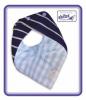 Bavetele skibz doublez french stripe/pale blue gingham  - omdsk816