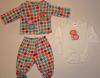 Set de pijamale bebelusi cu buline colorate- 14312