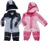 Combinezon ploaie cu captuseala fleece roz -