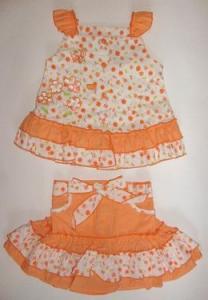 Costumas portocaliu inflorat - 5587