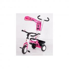 Tricicleta pentru fetite cu copertina roz si maner detasabil 101 - ARS00565