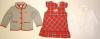 Set hainute pentru fetite in carouri rosii - 14886