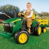 Tractor electric copii john deere ground force w/trailer -