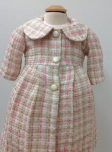 Paltonas elegant de iarna din lana pentru fetite Rosa - SNB05_1