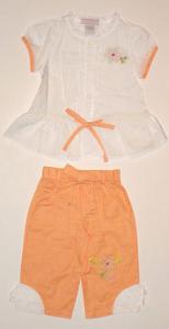 Pantalon orange cu camasa alba - 12984B_1