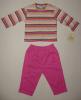 Bluza in dungi cu pantalon roz - 7745