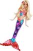 Papusa barbie sirena sclipitoare blonda -