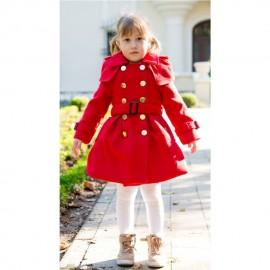 Palton fete de iarna pentru scoala Red Princess - Rosu