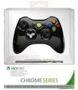 Controller Wireless Chrome Black Xbox360 - VG20580