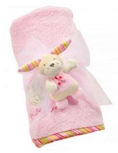 Paturica roz cu ursulet pentru bebelusi - FUNK99713