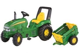Tractor cu pedale si remorca copii ROLLY TOYS Verde - MYK206