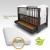 Pat bebe bruni cu sertar + saltea clasic - pz3047