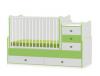 Mobilier din lemn cu sistem de leganare maxi plus white&green -