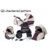 Carucior copii 3 in 1 q7 limited checkered pattern -