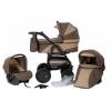 Carucior copii 3 in 1 q7 limited brown beige denim - bbmq7l-1