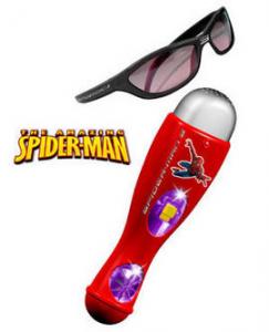 Microfon cu lumini si ochelari Spiderman - RG553