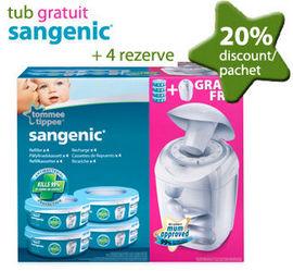 Pachet 4 rezerve Sangenic + cos Hygiene cadou - discount 20% - 9L-TT74