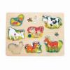 Puzzle de lemn cu sunete animale de la ferma -