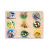 Puzzle de lemn cu sunete animale de companie natur - okemd0342