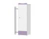 Dulap lemn cu extensie laterala si functie de cuier Sonic White/Violet - BTN201343