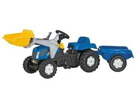 Tractor cu pedale si remorca copii ROLLY TOYS Blue - MYK189