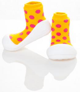 Pantofiori fetite Polka Dot Yellow L - ATPAD01-YELLOW-L