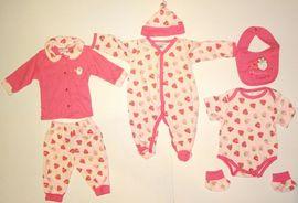 Set hainute bebeluse cu imprimeu capsuni -14976