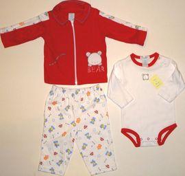 Pijamale pentru bebelusi cu ursuleti rosii- 14193 A