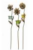 Stalpi decorativi flori de metal cu candela -