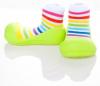 Pantofi-soseta copii rainbow green