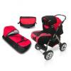 Carucior copii first smile 2 in 1 rosu-negru-