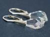 Cercei Argint 925 cu SWAROVSKI&reg; ELEMENTS Polygondrop 17mm Crystal Clear