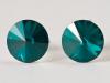 Cercei argint 925 cu swarovski&reg; elements rivoli 12mm emerald