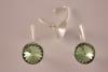 Cercei argint 925 cu swarovski&reg; elements rivoli 12mm peridot