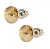 Cercei argint 925 cu swarovski&reg; elements rivoli 12mm golden shadow