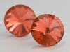 Cercei argint 925 cu swarovski&reg; elements rivoli 12mm padparadsha