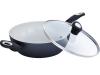 Tigaie ceramica tip wok cu capac bg 6622