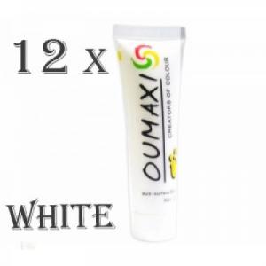 Set vopsele acrilice OUMAXI alb/white 12 x 12ml