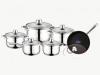 Set oale si tigaie inox 12 piese peterhof ph 15748