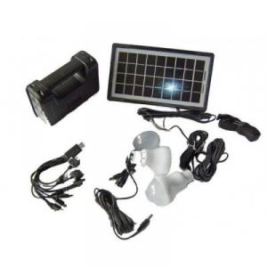 Kit solar iluminare cu panou, USB si becuri LED GD8017A