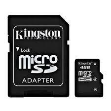 Card MicroSD 4 GB Kingston cu adaptor Clasa 4