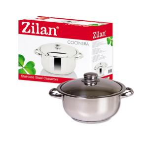 Oala cu capac  din inox 6L Zilan 7253