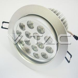 15W Spot LED - Rotund Aluminiu Alb Cald 3000K